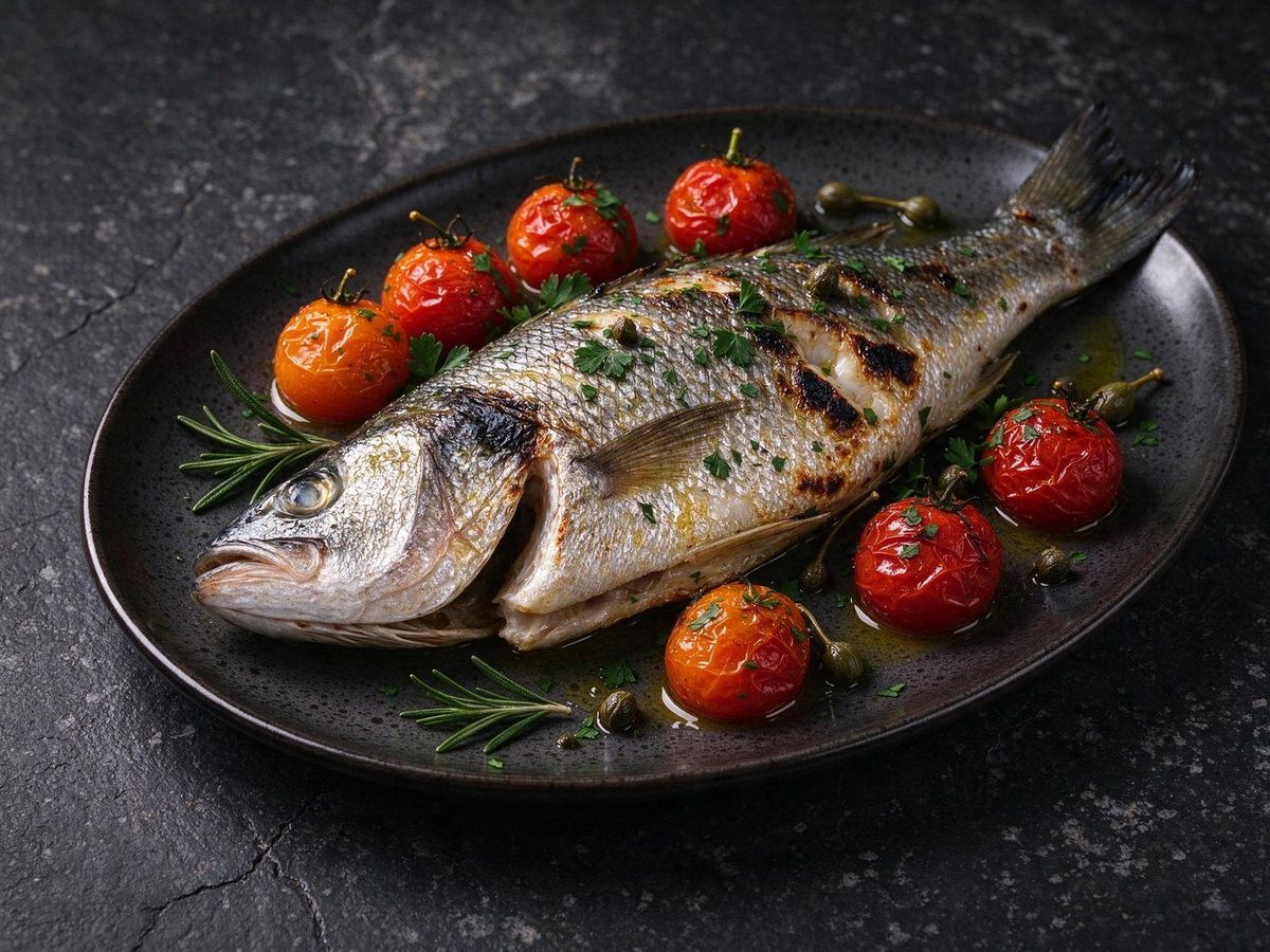 Lubina a la brasa