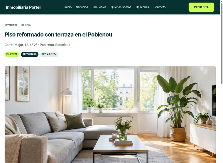 La ficha del inmueble