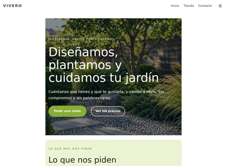 La portada de servicios de Vivero: los tratamientos más pedidos y cómo pedir cita