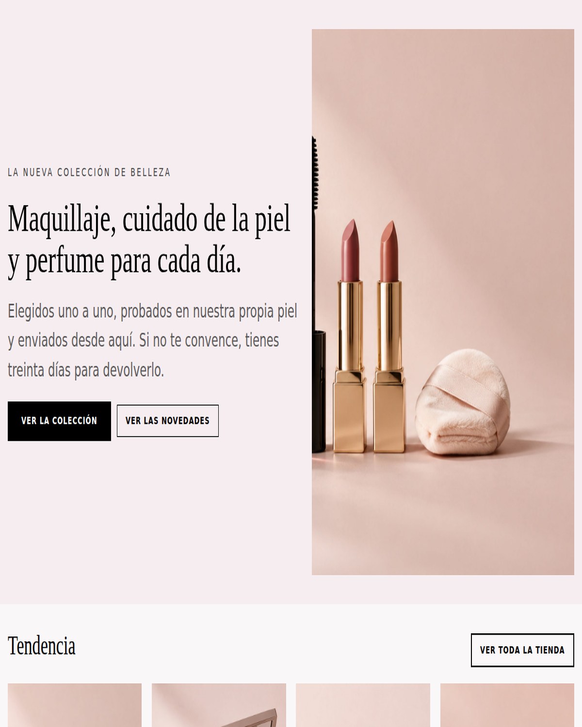 La portada de Colorete, la tienda de belleza